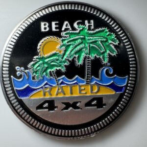 Beach Rated Badge Palms & Waves